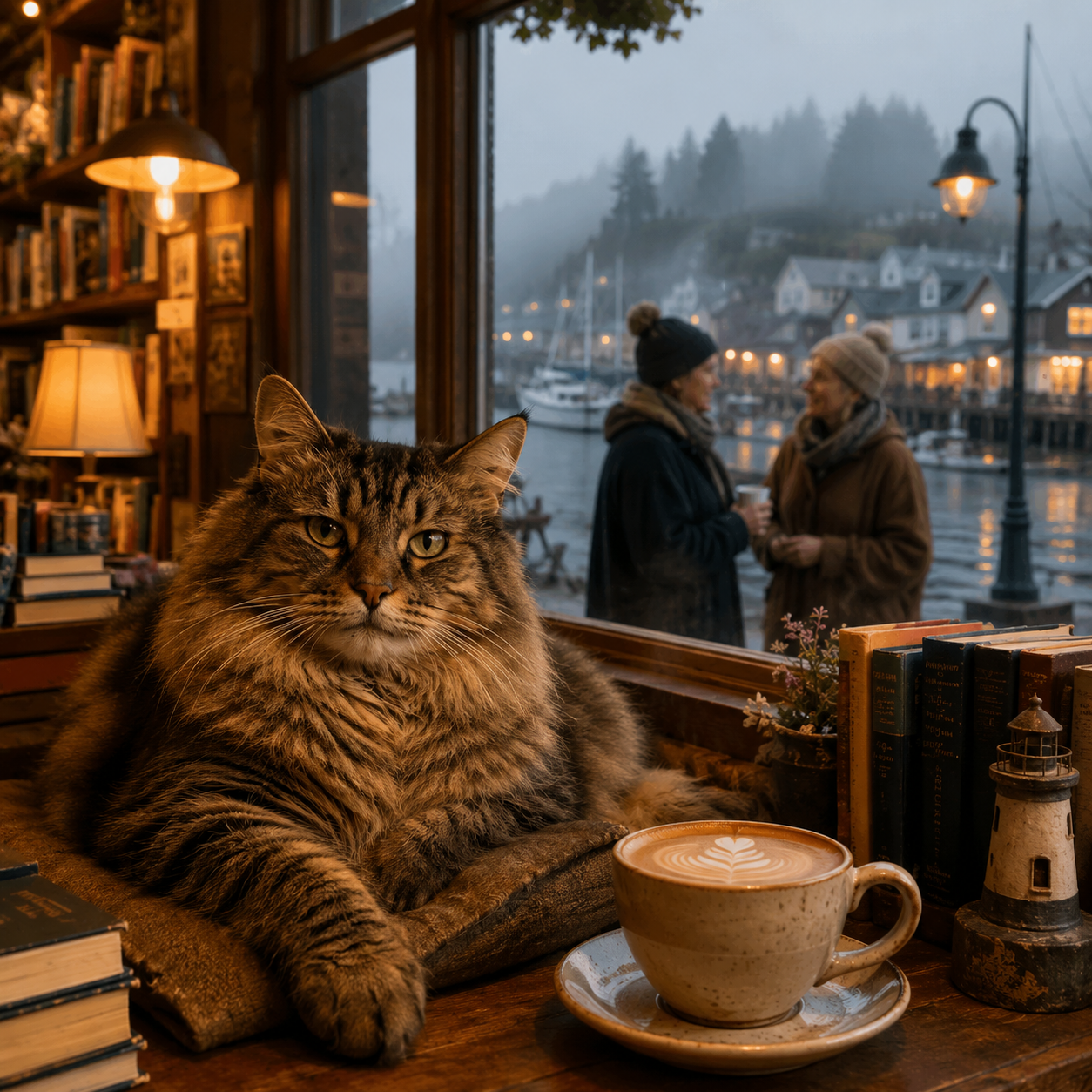 Biscuit, coffee, and local gossip